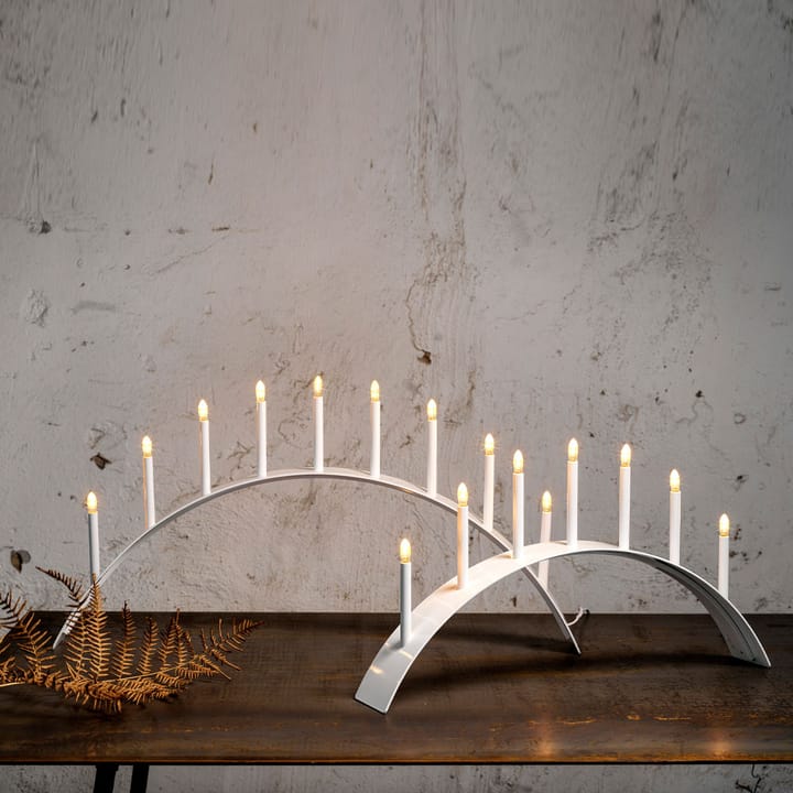Candelabro de Adviento Spica Bow 7, Blanco, led SMD Design