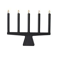 Candelabro de Adviento Stella 5, 41 cm - Negro - SMD Design