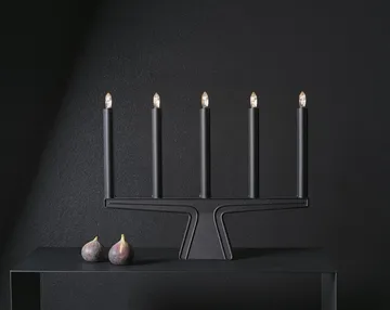 Candelabro de Adviento Stella 5, 41 cm - Negro - SMD Design