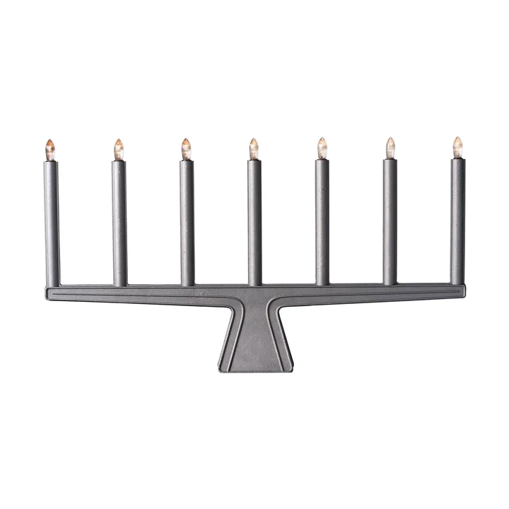 Candelabro de Adviento Stella 7, 60 cm - Aluminio natural - SMD Design