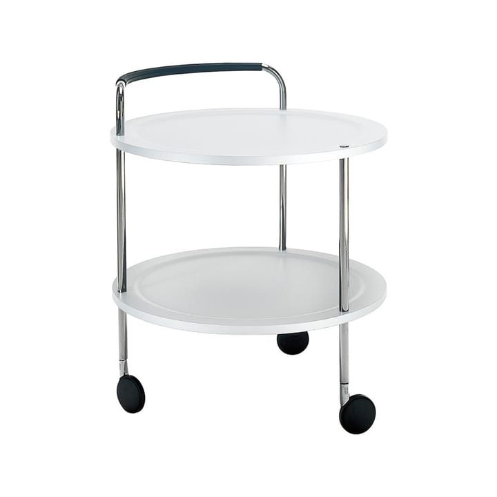 Carro con ruedas Trolley Round basic - Blanco, base de cromo - SMD Design