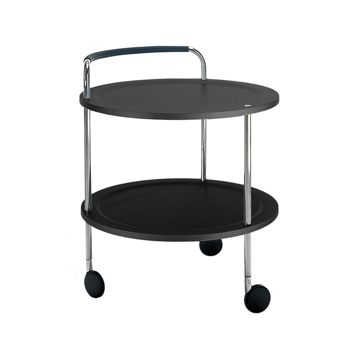 Carro con ruedas Trolley Round basic - Gris oscuro, base de cromo - SMD Design