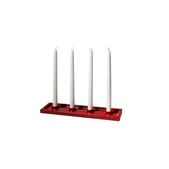 Crater candelabro de Adviento - Rojo, 4 luces - SMD Design