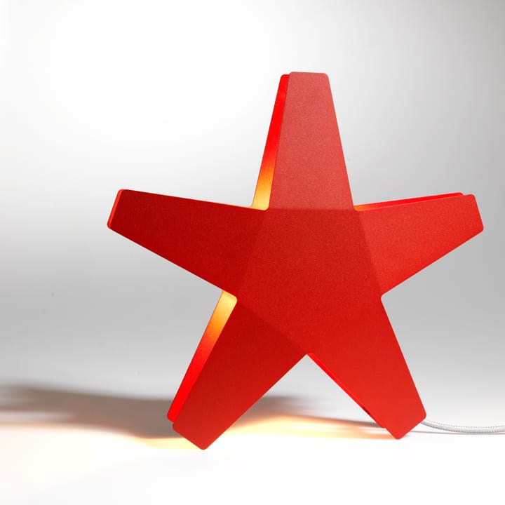 Estrella de Adviento Advent Stjärna, Rojo, 40 cm, cable de tela gris claro SMD Design