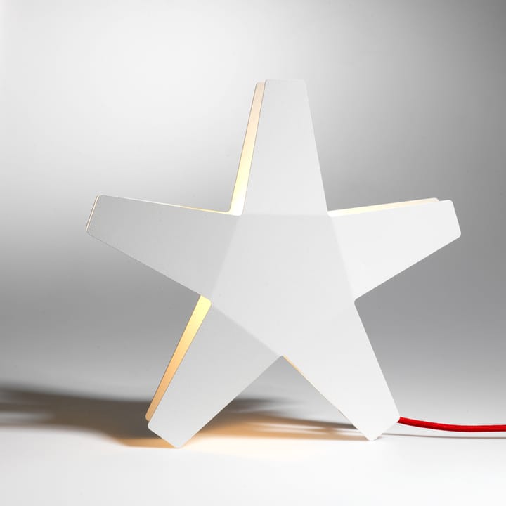 Estrella de Adviento Advent Stjärna, Rojo, 40 cm, cable de tela gris claro SMD Design