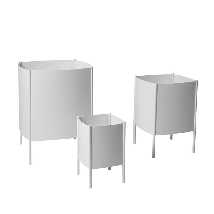 Maceta Konvex Pot, Blanco, pequeña Ø23 cm SMD Design