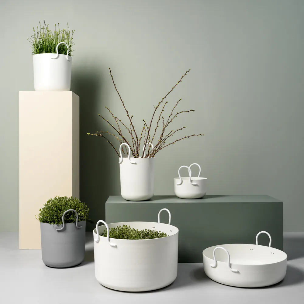 Maceta Tivoli 25, Gris oscuro, Ø25x30 cm SMD Design