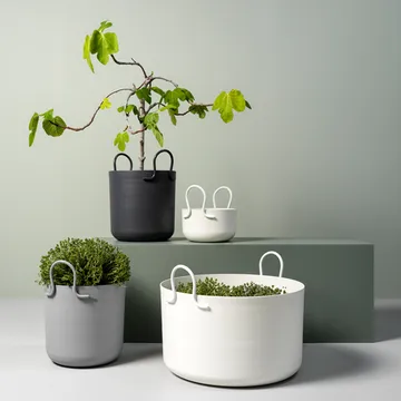 Maceta Tivoli 25 - Gris oscuro, Ø25x30 cm - SMD Design