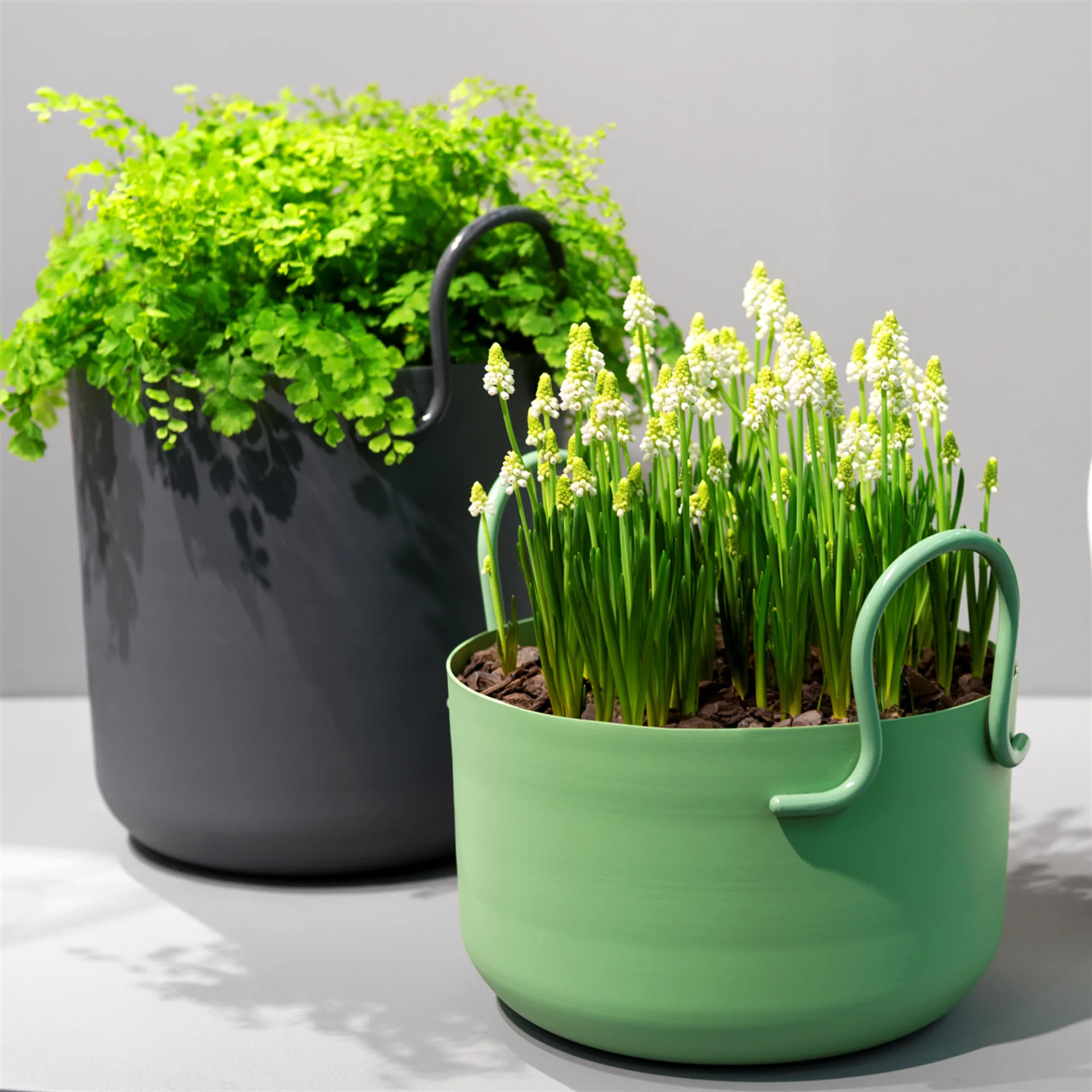 Maceta Tivoli Ø30 cm, alta, gris oscuro SMD Design