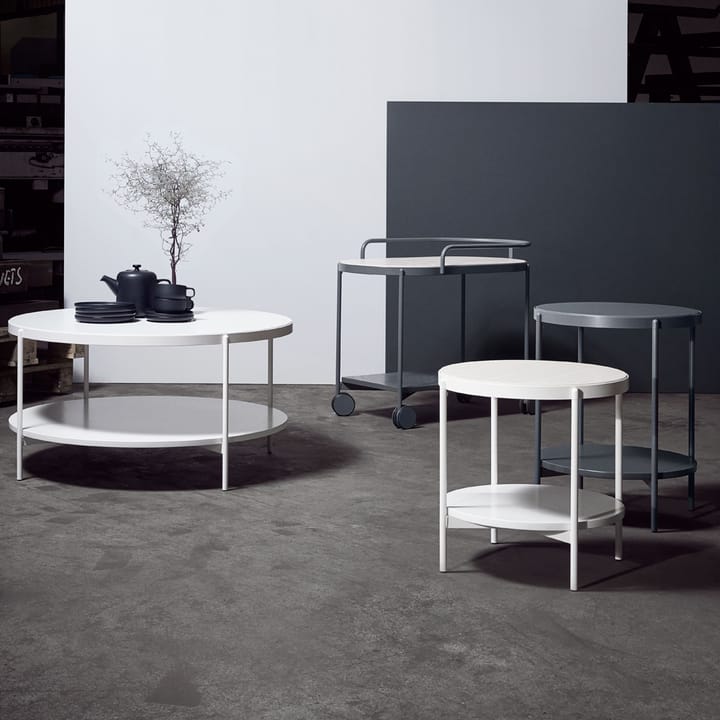 Mesa de centro Lene - Blanco, chapa de fresno pigmentado blanco - SMD Design