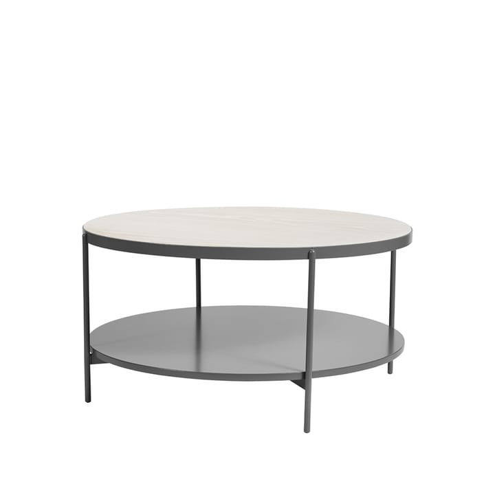 Mesa de centro Lene - Gris, chapa de fresno pigmantada blanca - SMD Design