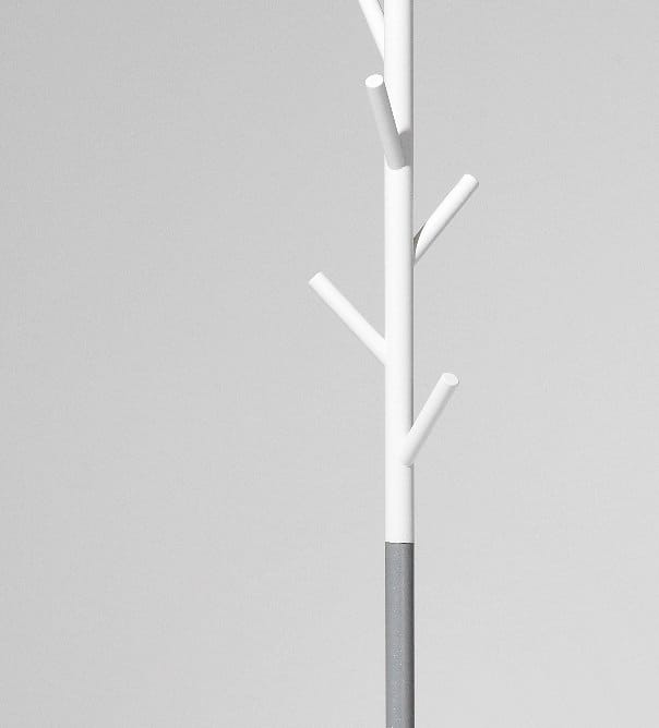 Perchero Sticks, blanco-plata SMD Design
