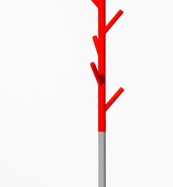 Perchero Sticks, rojo-plata SMD Design