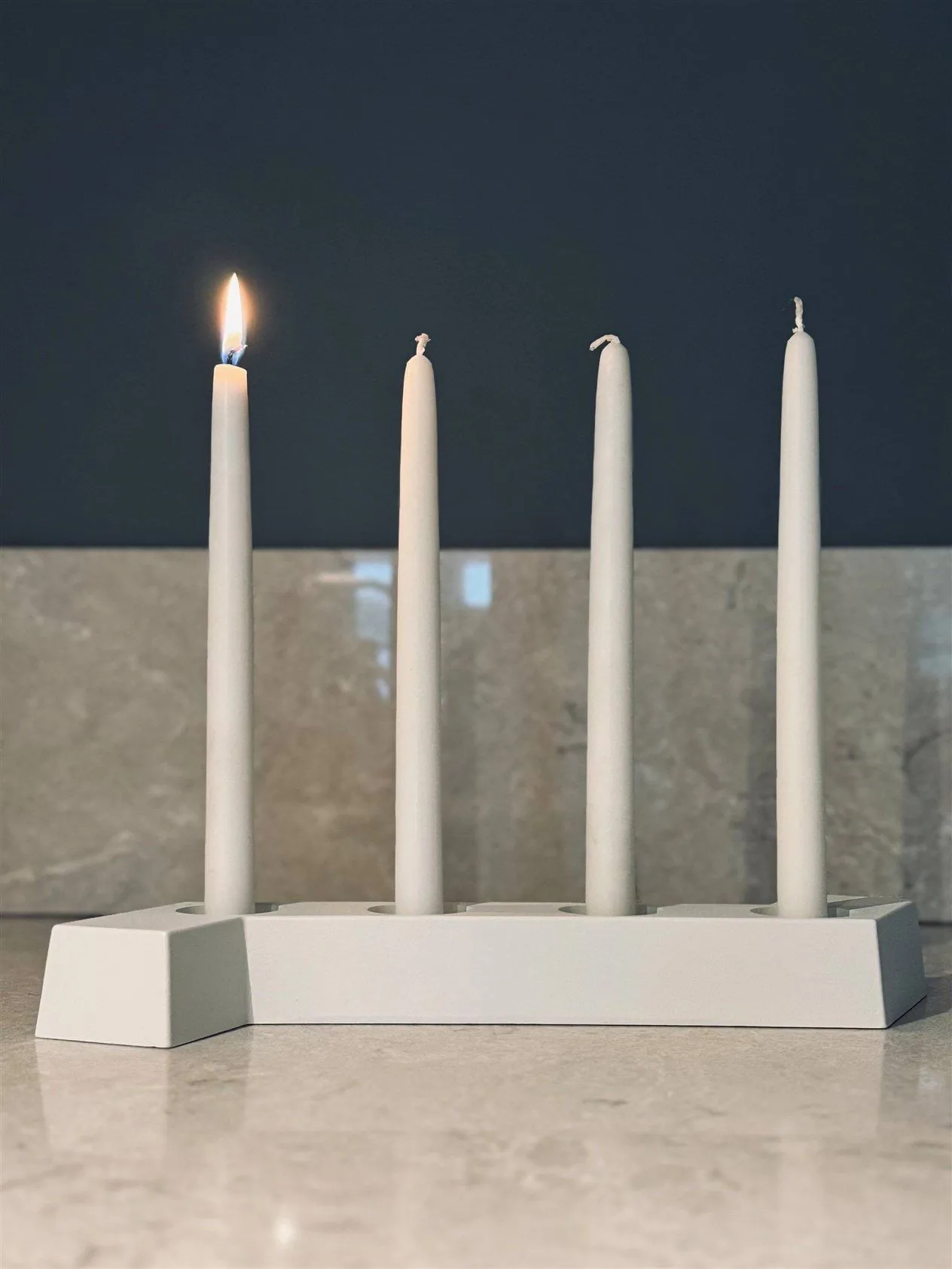 SMD candelabro de Adviento, Blanco, 4 luces SMD Design