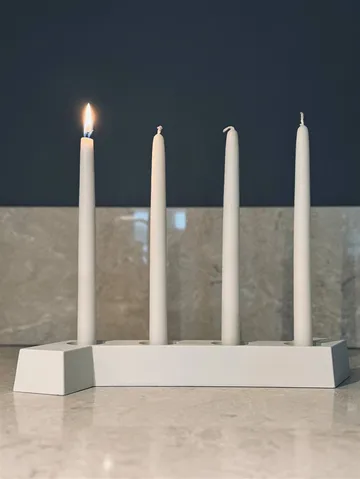 SMD candelabro de Adviento - Blanco, 4 luces - SMD Design