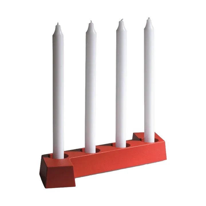 SMD candelabro de Adviento - Rojo, 4 luces - SMD Design