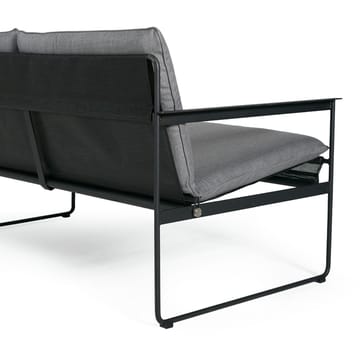 Sofá de 2 plazas Slow - Sunbrella gris-base de acero en color negro - SMD Design