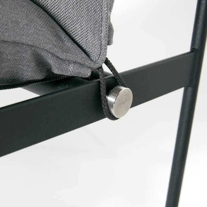 Sofá de 2 plazas Slow, Sunbrella gris-base de acero en color negro SMD Design