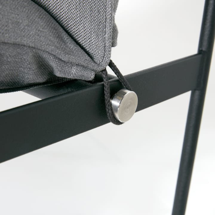 Sofá de 2 plazas Slow - Tela sunbrella gris, base de acero en color negro - SMD Design