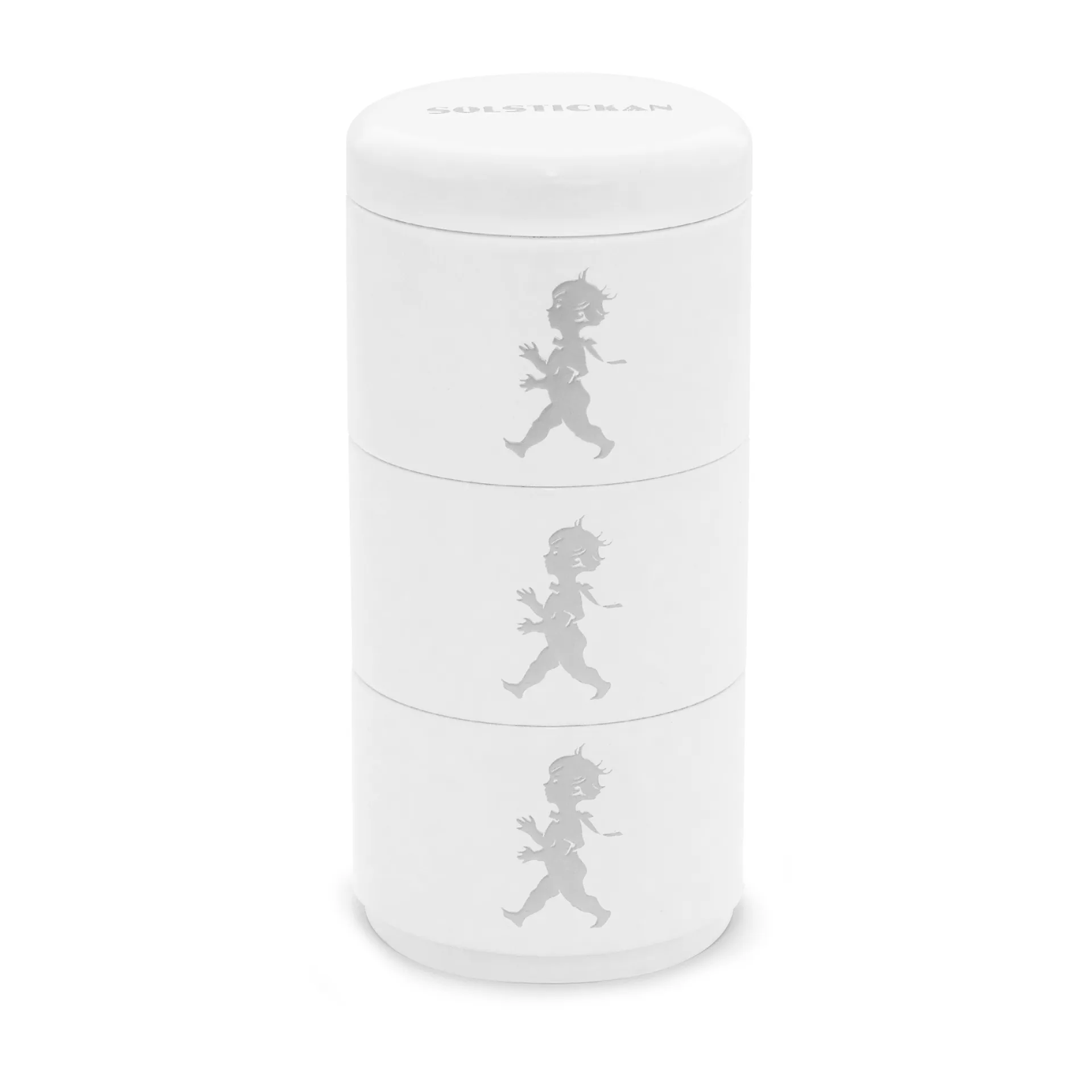 Bote con 3 compartimentos Solstickan Ø8,5 cm, Blanco Solstickan Design