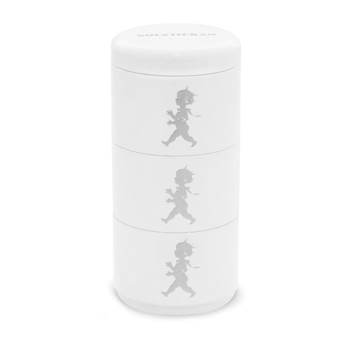 Bote con 3 compartimentos Solstickan Ø8,5 cm - Blanco - Solstickan Design