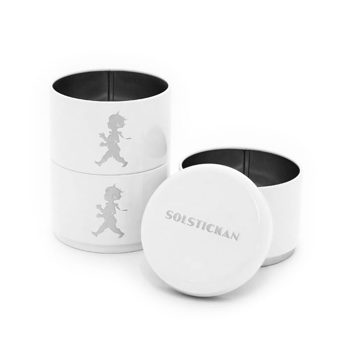 Bote con 3 compartimentos Solstickan Ø8,5 cm, Blanco Solstickan Design