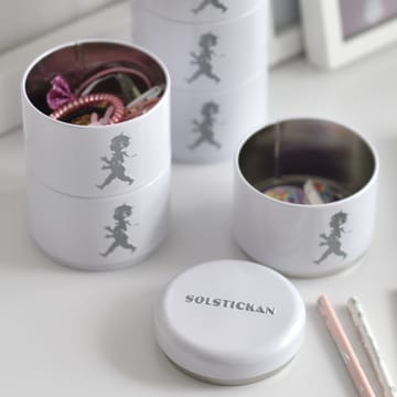 Bote con 3 compartimentos Solstickan Ø8,5 cm - Blanco - Solstickan Design