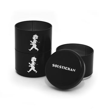 Bote con 3 compartimentos Solstickan Ø8,5 cm - Negro - Solstickan Design