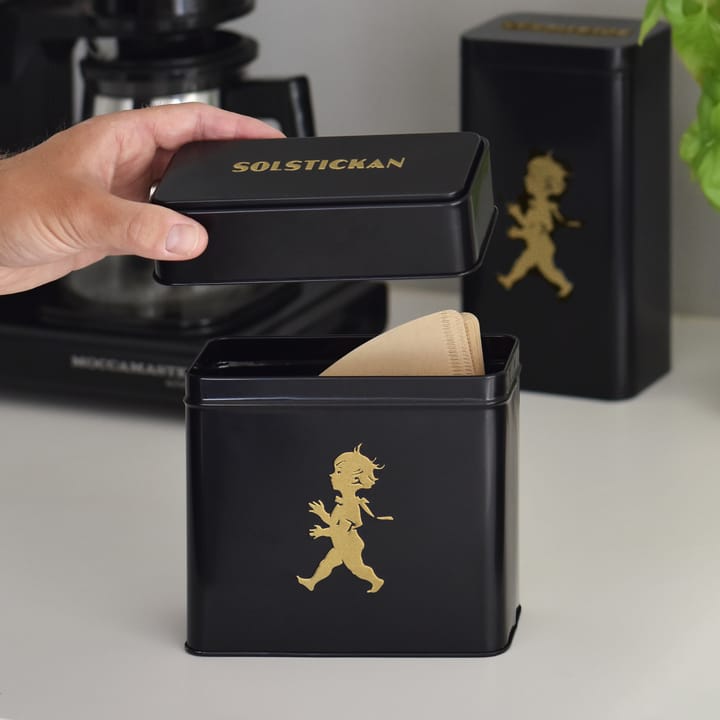 Bote de café Solstickan 15,4x17 cm, Negro-oro Solstickan Design