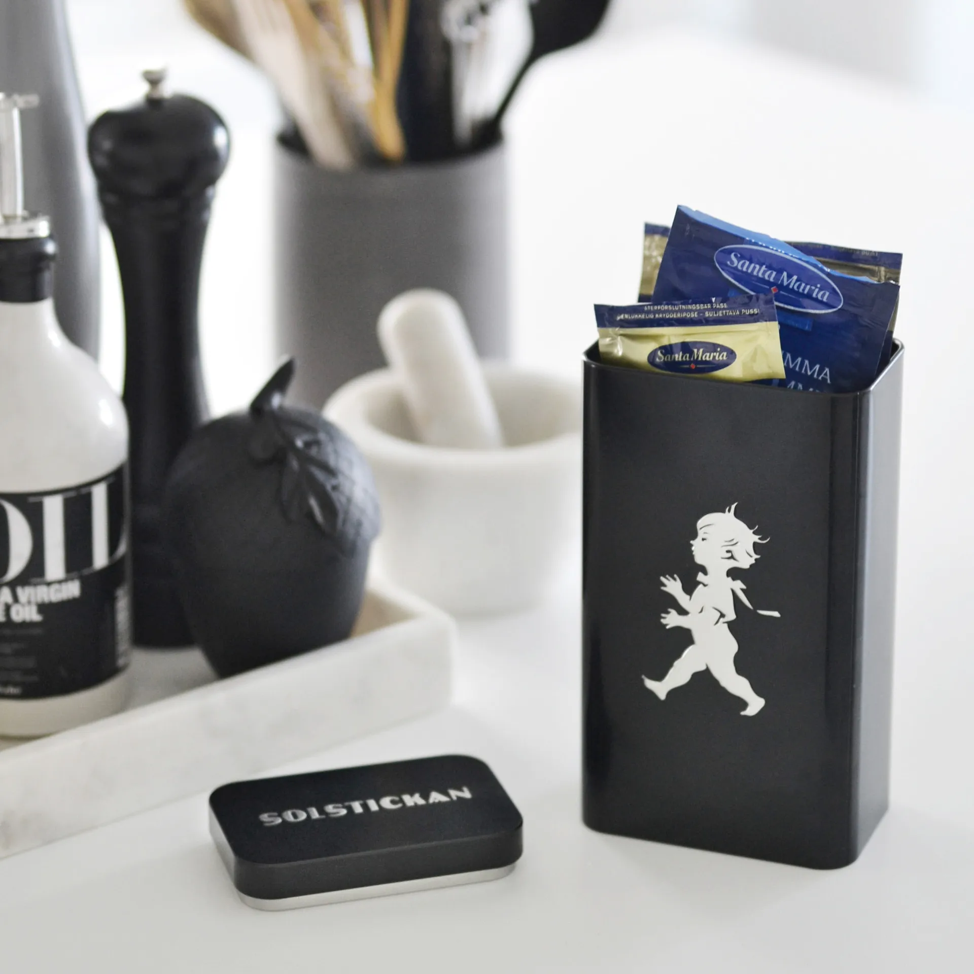 Bote de café Solstickan 20,5 cm, Negro mate Solstickan Design