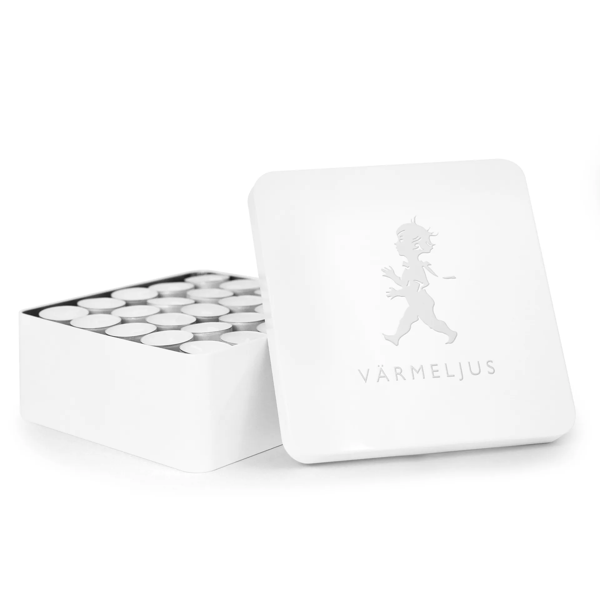 Caja de velas Solstickan 21x21 cm, Blanco brillante Solstickan Design