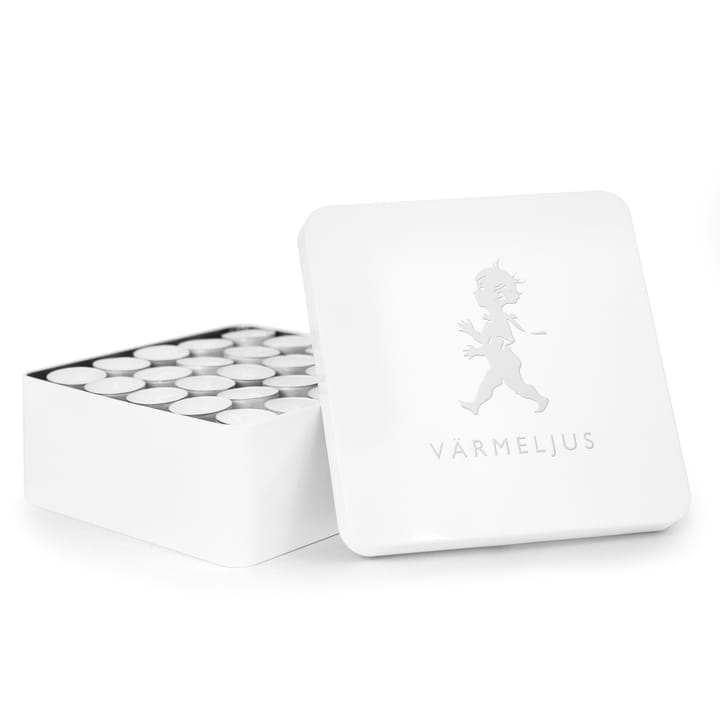 Caja de velas Solstickan 21x21 cm, Blanco brillante Solstickan Design