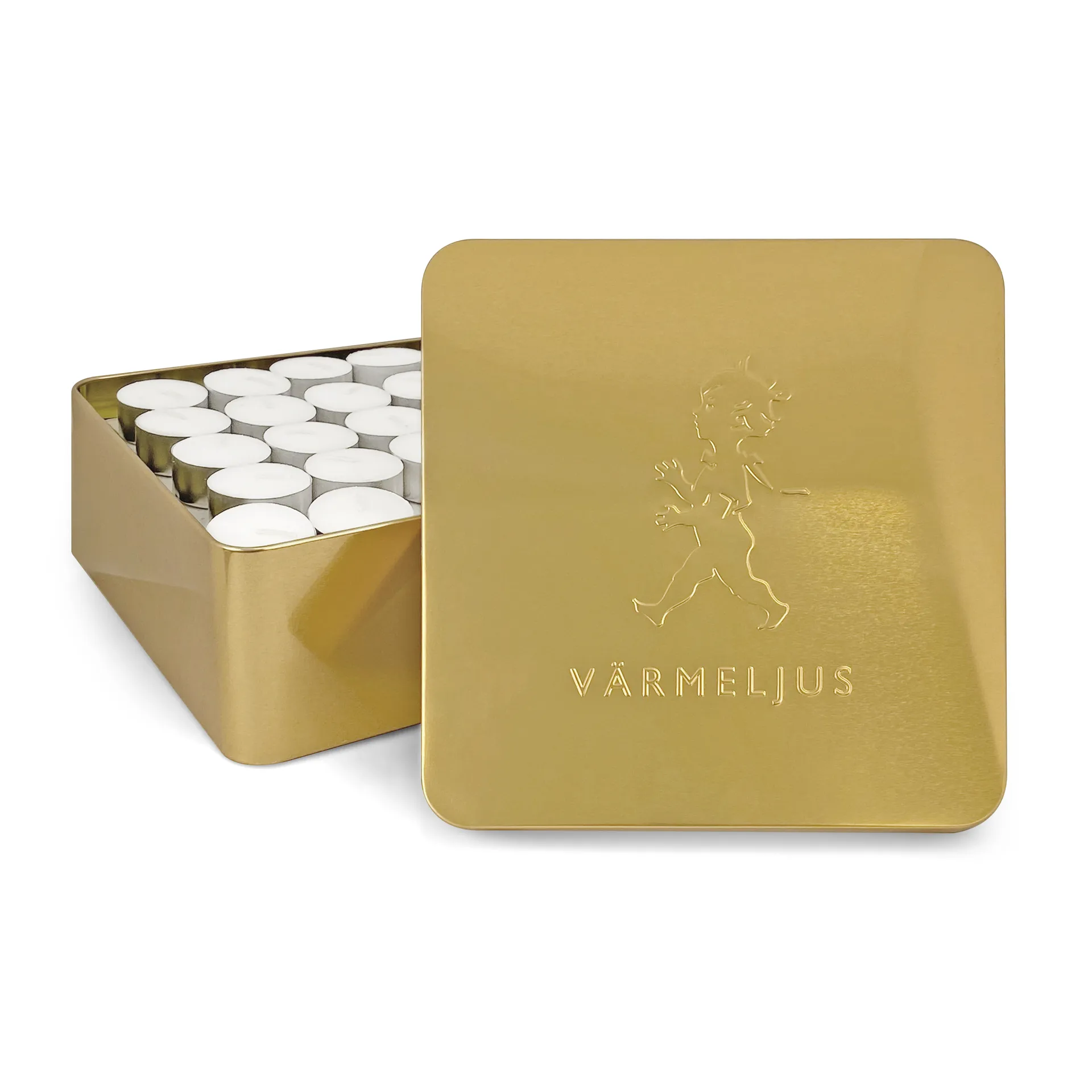 Caja de velas Solstickan 21x21 cm, Dorado Solstickan Design