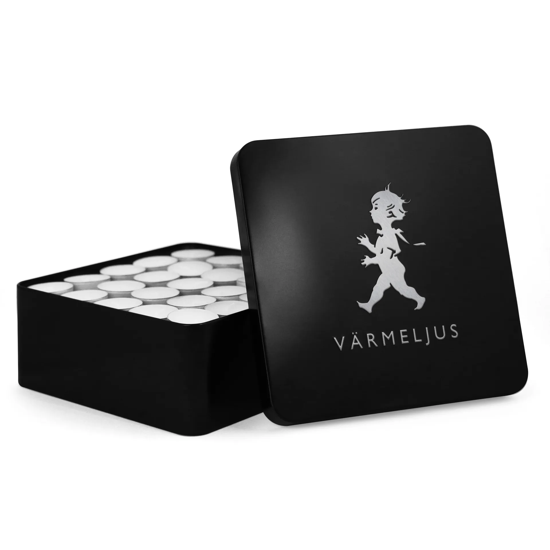 Caja de velas Solstickan 21x21 cm, Negro mate Solstickan Design