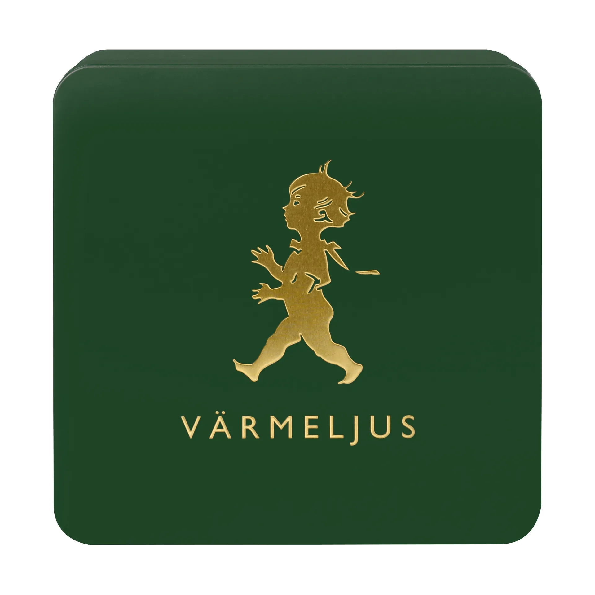 Caja de velas Solstickan 21x21 cm, Verde-oro Solstickan Design