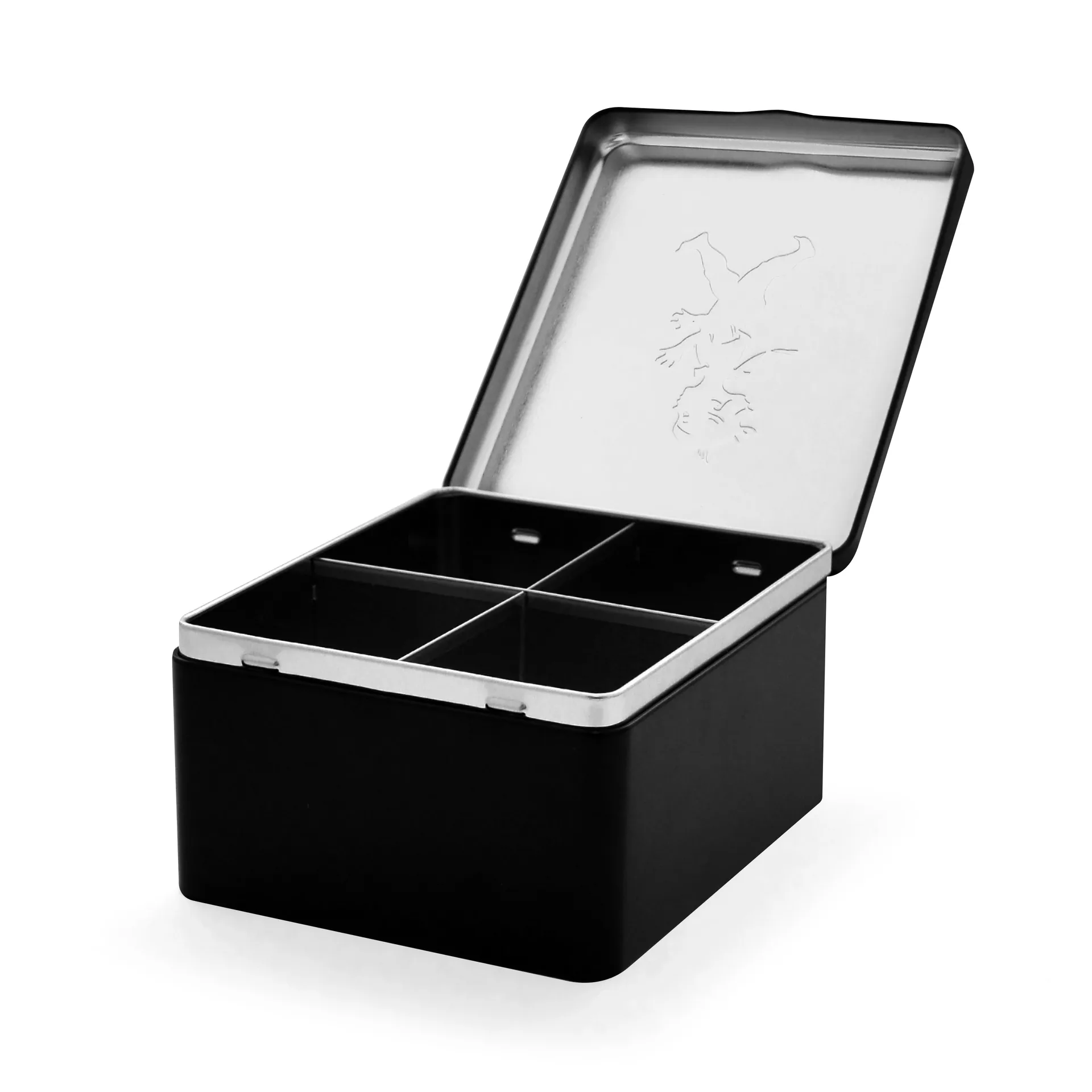 Caja para té con compartimentos Solstickan 13,6x15,6 cm, Negro Solstickan Design