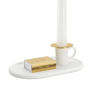 Candelero de cámara con estuche para cerillas - Blanco - Solstickan Design
