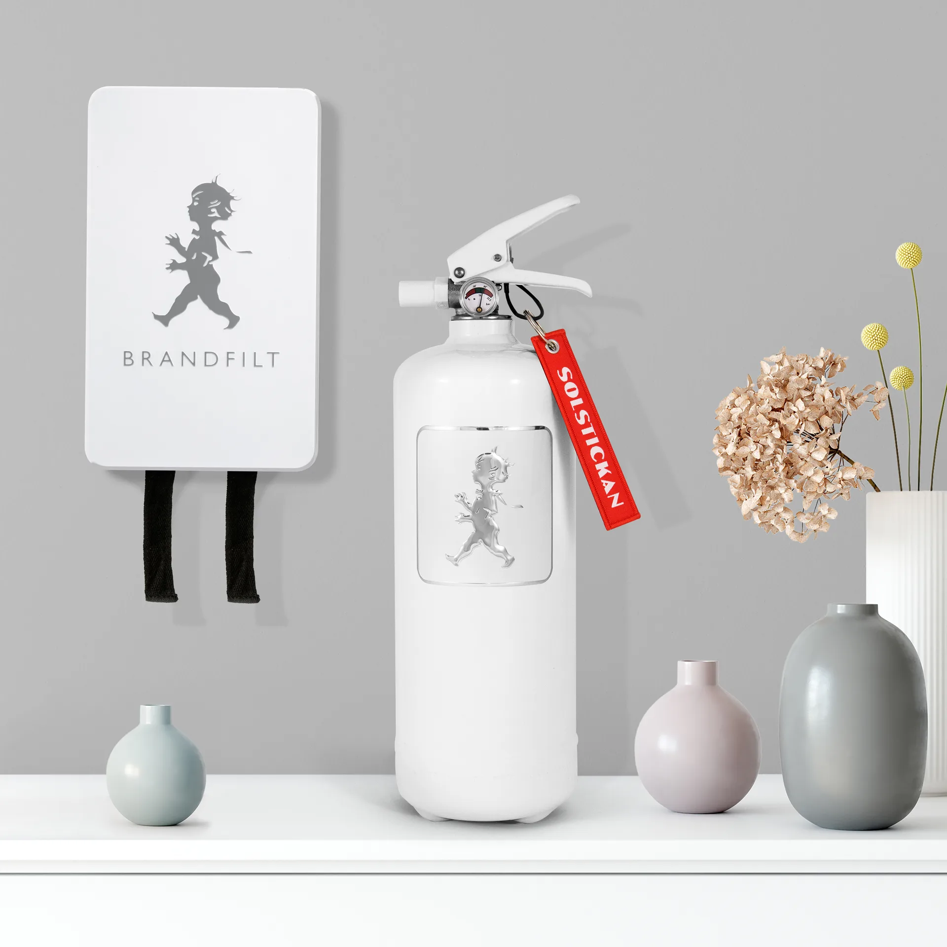 Extintor Solstickan 2 kg, Blanco-plateado Solstickan Design