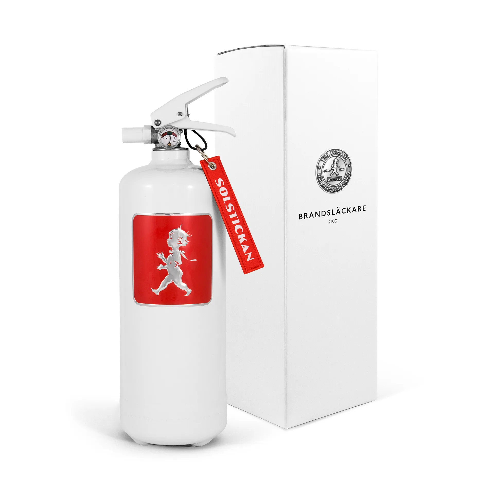 Extintor Solstickan 2 kg, Blanco-rojo Solstickan Design