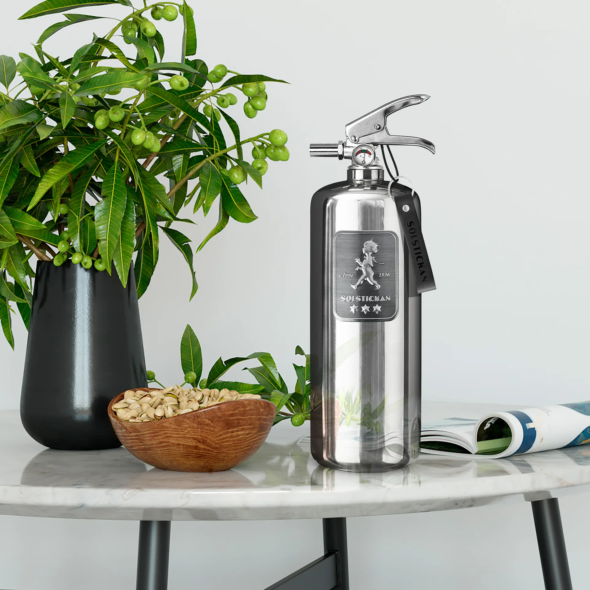 Extintor Solstickan 2 kg, Design Edition acero Solstickan Design