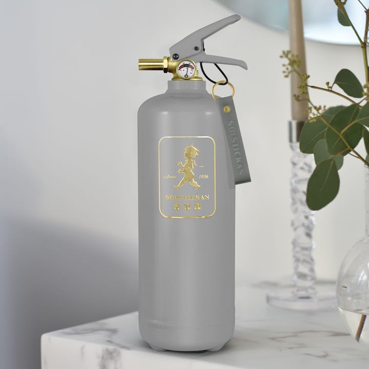 Extintor Solstickan 2 kg, Design Edition gris-dorado Solstickan Design