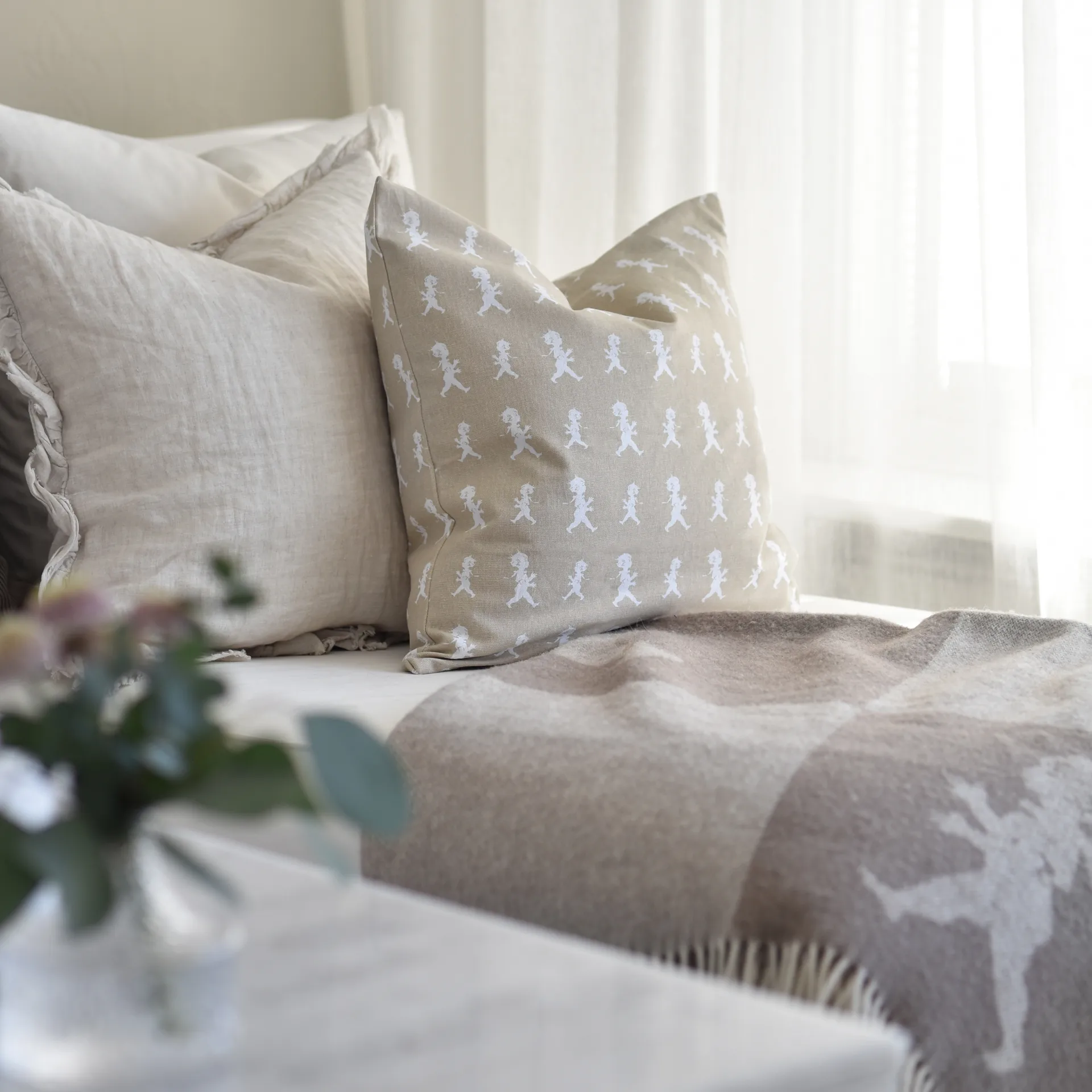 Funda de cojín Solstickan 50x50 cm, Sand Solstickan Design