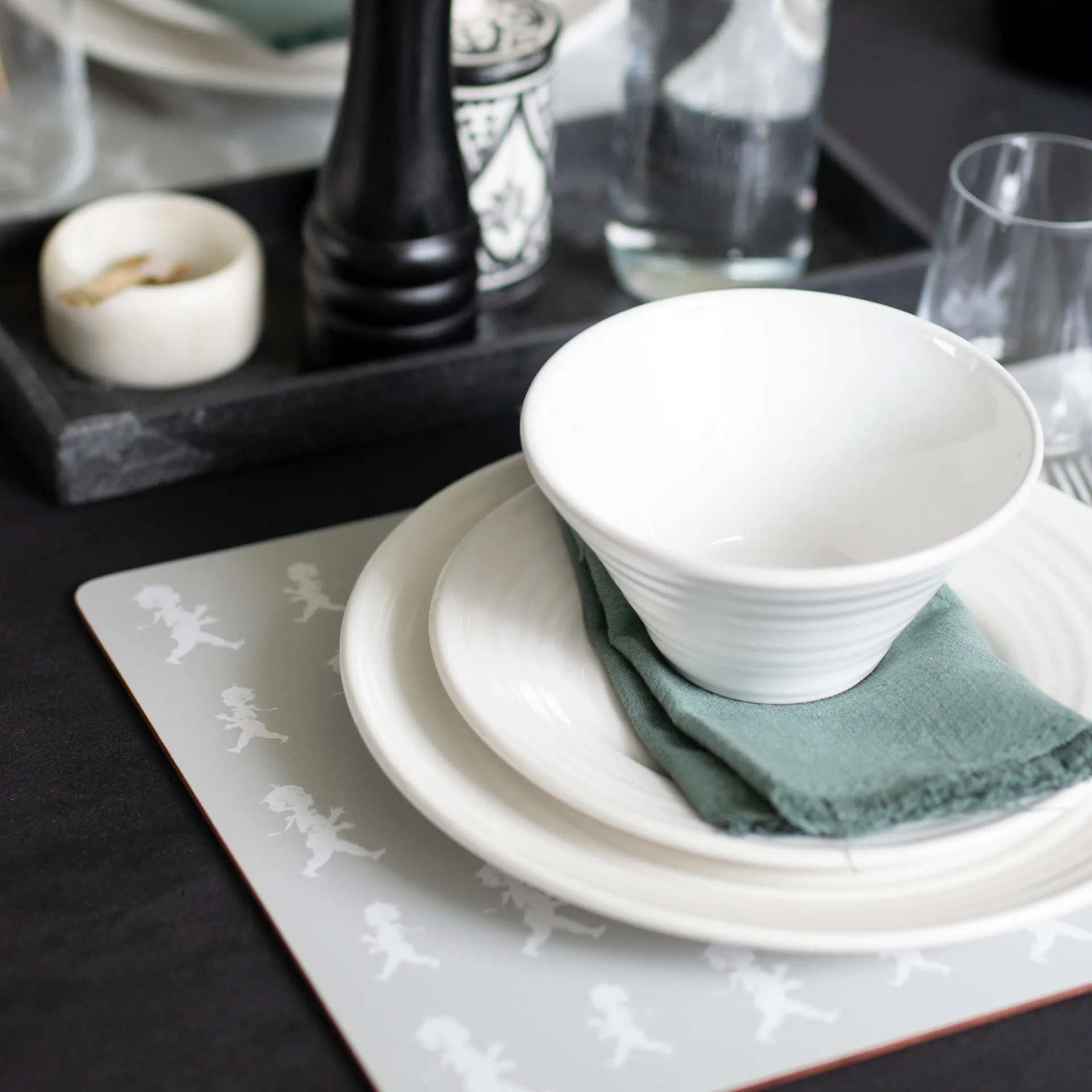 Individual Solstickan 30x40 cm 2 unidades, Gris Solstickan Design