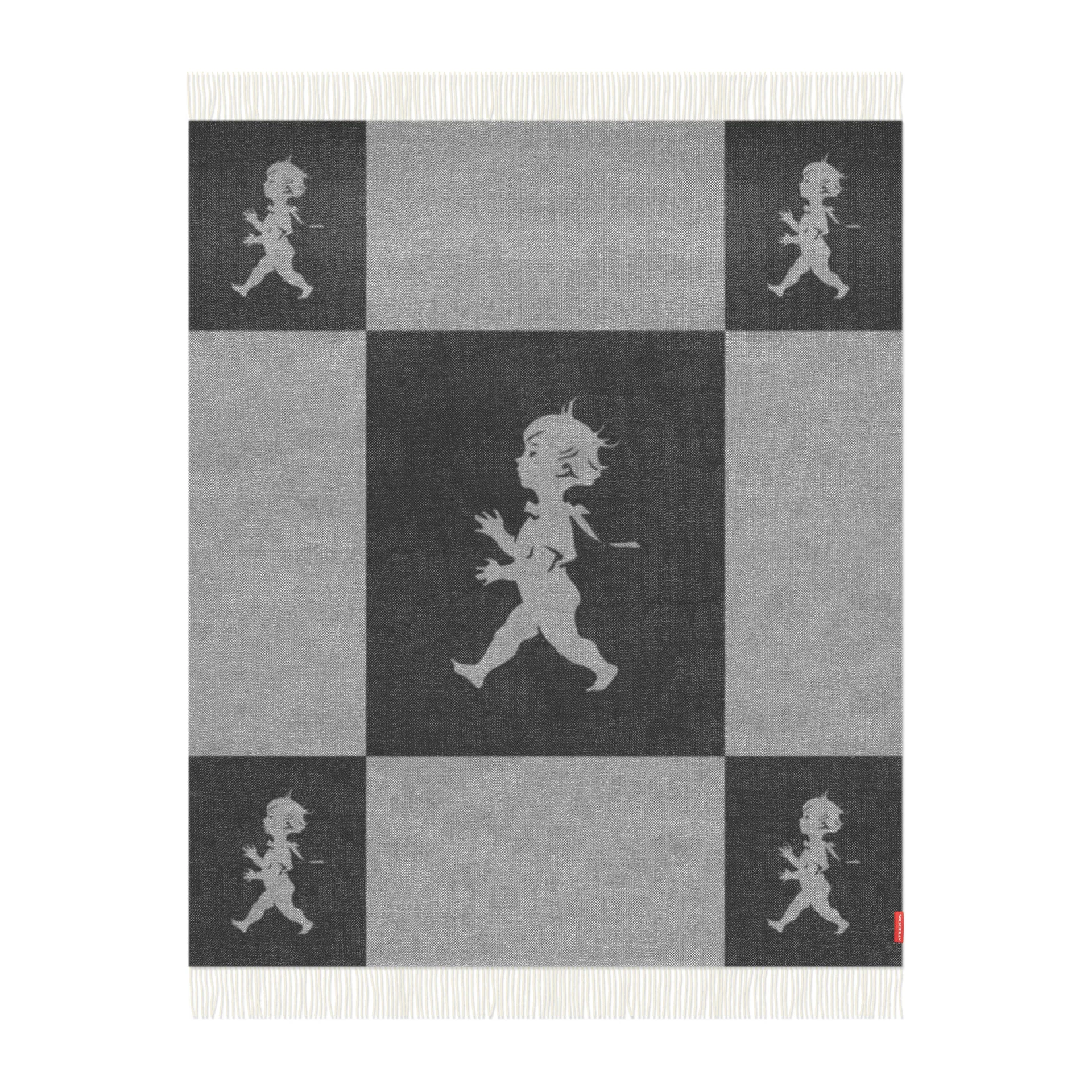 Manta de lana merino Solstickan 130x170 cm, Gris antracita Solstickan Design