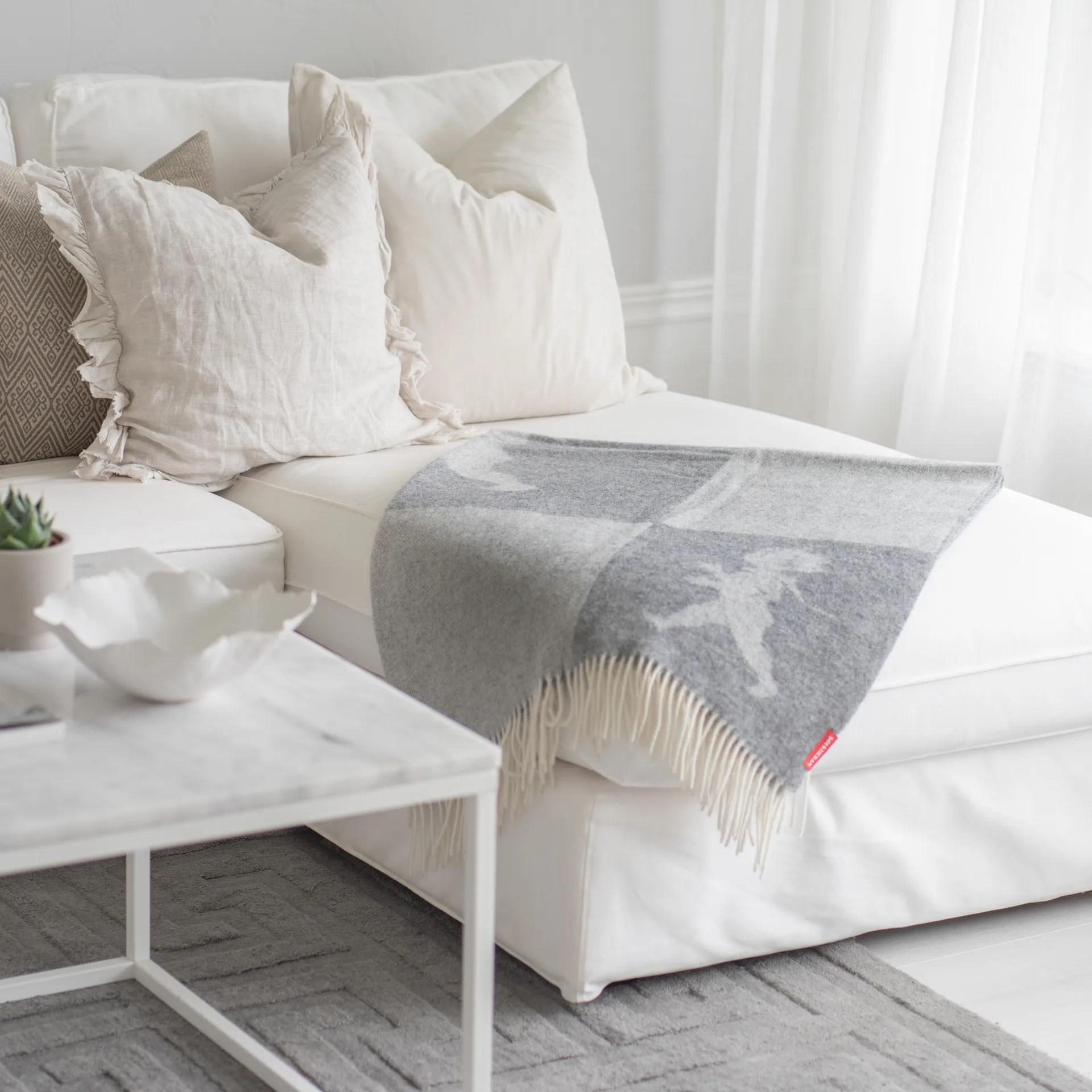 Manta de lana merino Solstickan 130x170 cm, Gris claro Solstickan Design