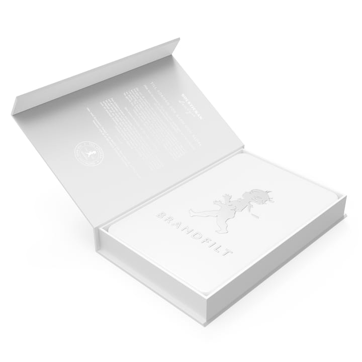 Manta ignífuga Solstickan 16x2,7x25 cm, Blanco alto brillo Solstickan Design