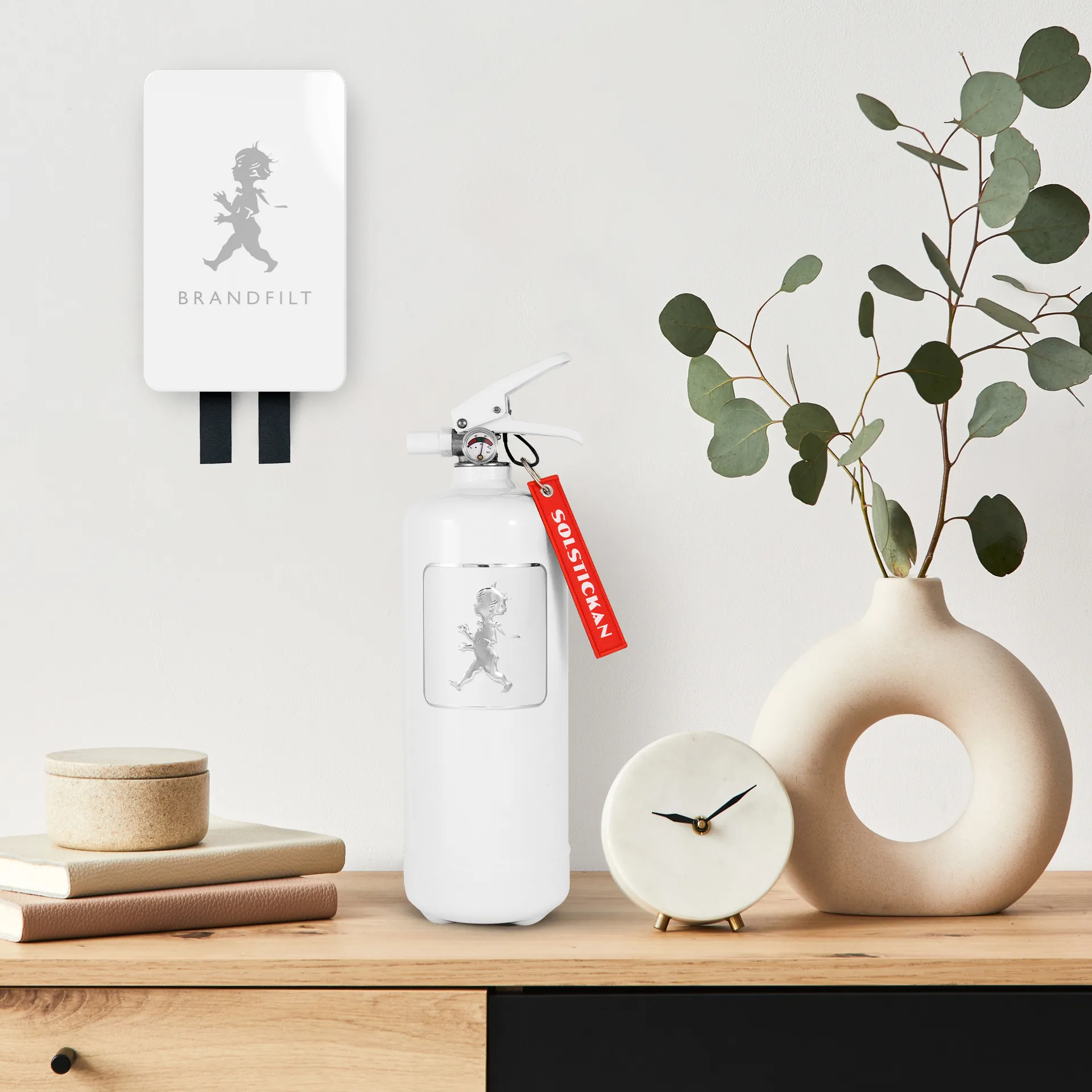 Manta ignífuga Solstickan 16x2,7x25 cm, Blanco alto brillo Solstickan Design