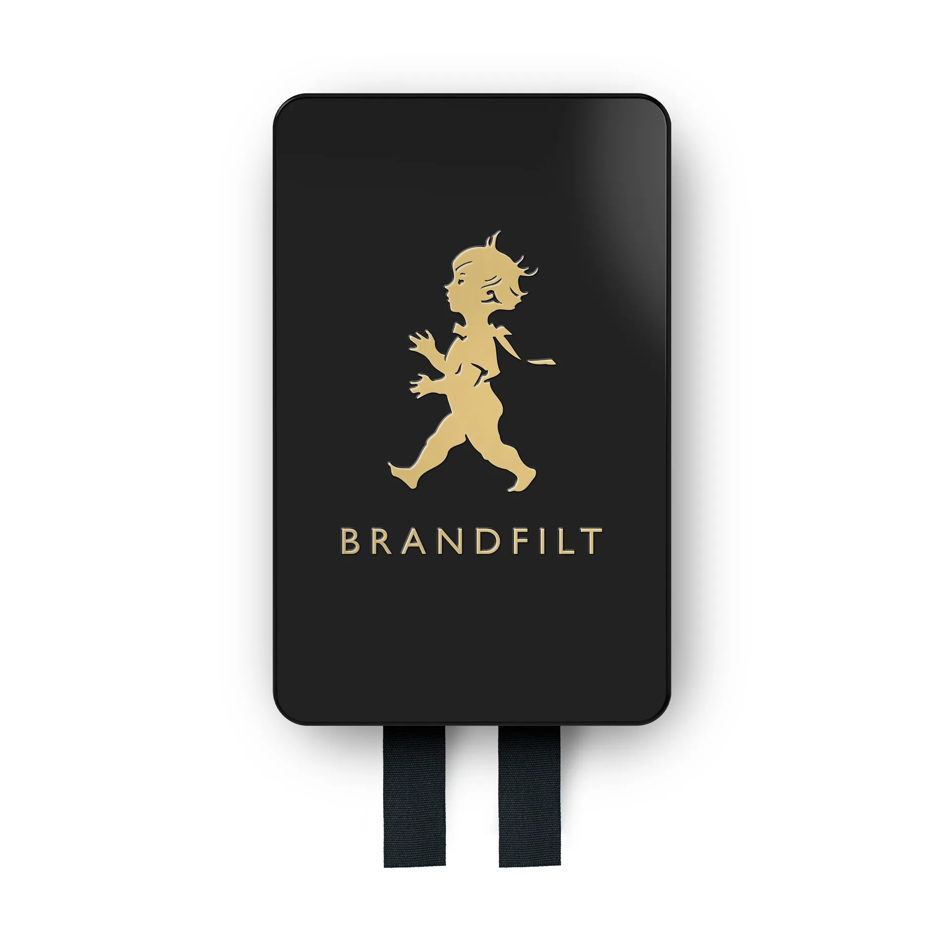 Manta ignífuga Solstickan 16x2,7x25 cm, Negro-oro Solstickan Design