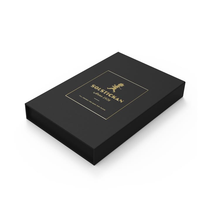 Manta ignífuga Solstickan 16x2,7x25 cm, Negro-oro Solstickan Design