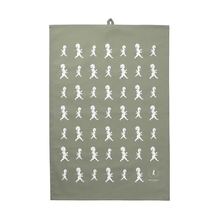 Paño de cocina Solstickan 50x70 cm - Verde-blanco - Solstickan Design